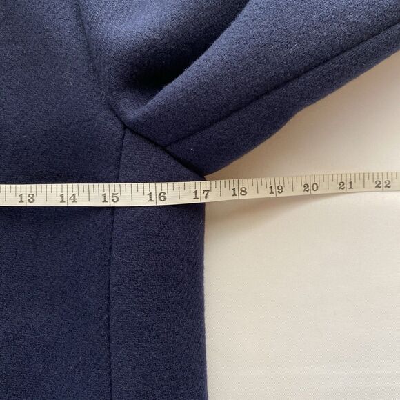NWT J. Crew Navy Italian Wool Blend Stadium Cloth Lodge Coat Size 00 - Picture 15 of 16